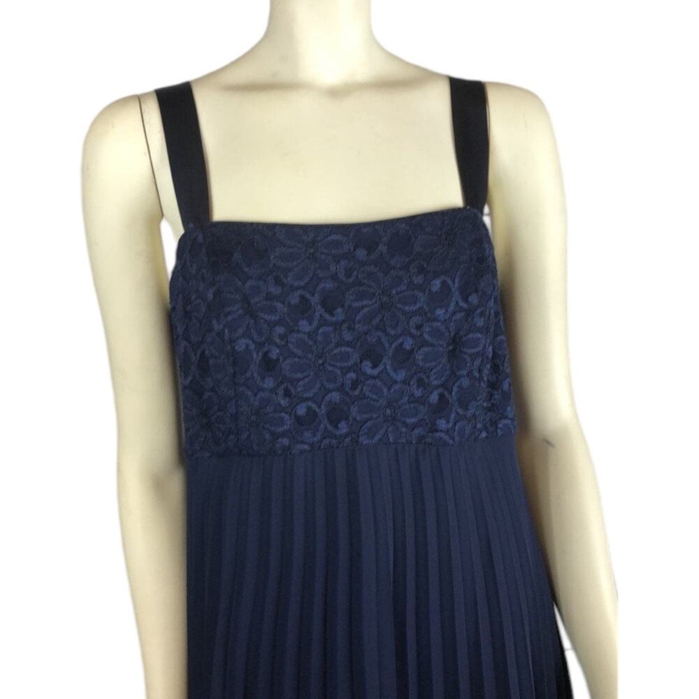 2000s R&M Richards Navy Pleated Dress Bolero Set 18W - Picture 12 of 13